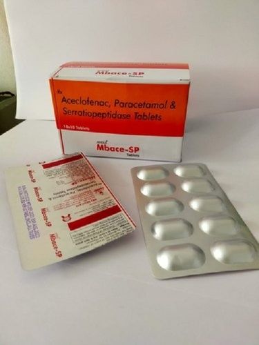 Aceclofenac, Paracetamol And Serratiopeptidase Tablets Ingredients: Aceclofenac