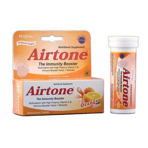 Airtone Orange Flavor Multivitamin, Mineral And Vitamin C Effervescent Tablets