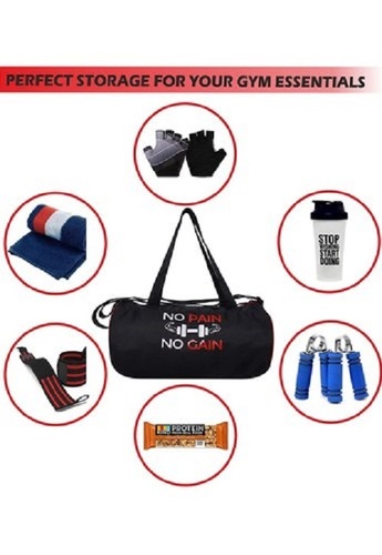 यूनिसेक्स के लिए मॉइस्चर प्रूफ काला रंग और सर्कुलर शेप पॉलिएस्टर जिम बैग स्ट्रैप एडजस्टेबल 10 Kg क्षमता के साथ