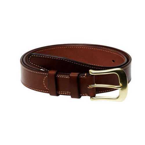 Steel Shiny Look And Smooth Texture Plain Brown Leather Belts For Male Person