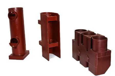 Red Customized Epoxy Insulator Fuse Housings And Spouts For Electrical Industry