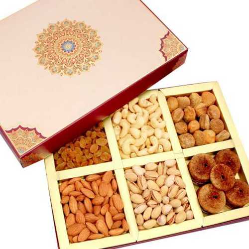 Paper Multicolor Fusion Six Part Dry Fruit Box Use For Food, Gift & Crafts, Household