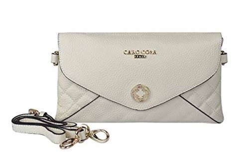 Rectangular Shape And Zipper Closure Type Snow White Leather Clutch Bags For Womens With 5 Pocket Size: Various Sizes Are Available