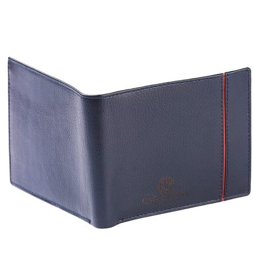 Rectangular Shape, Foldable Type Blue Color Leather Wallet For Boys And Men With Card Holders Size: Various Sizes Are Available