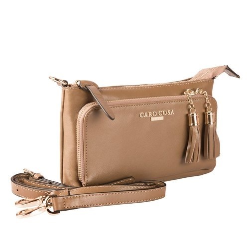 Rectangular Shape Zipper Closure Type Mustang Brown Clutch Bags For Womens With 5 Pocket Size: Various Sizes Are Available