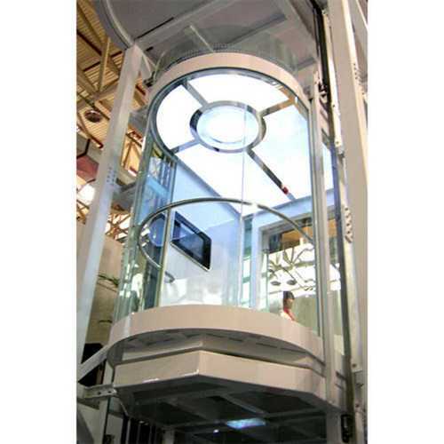 Stainless Steel Panoramic Passenger Circular Glass Elevator with Automatic Feature