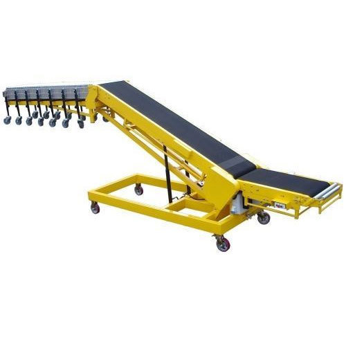 Flexible Vehicle Loading Conveyor - PU Material, 40-60 Feet Length | Robust, Heat Resistant, Easy Operation, Single Phase