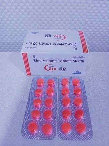 Zinc Acetate Tablets - 50mg Strength | Allopathic, Prescription Required, For Hospital and Clinic Use, Store in Cool And Dry Place