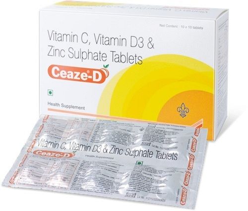 Ceaze-D Vitamin C, D And Zinc Non Prescription Immunity Booster Tablets