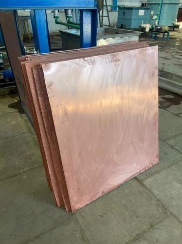 Copper Cathode - 960 X 850 mm, 99.99% Purity, 20-30 Kg Weight, Grade A Copper Quality, Square Shape, 3-5 mm Thickness