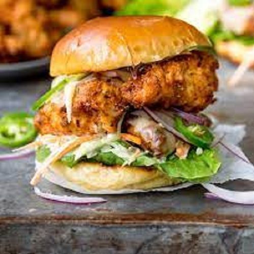 Delicious Taste and Mouth Watering Spicy Taste Chicken Burger