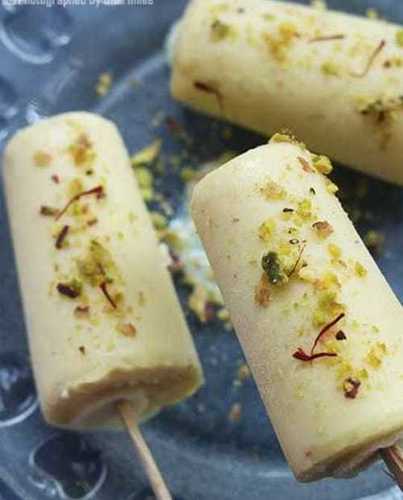 Kesar Pista Cardamoms Kulfi Ice Cream For Kids, Adult And Old Age Additional Ingredient: Milk