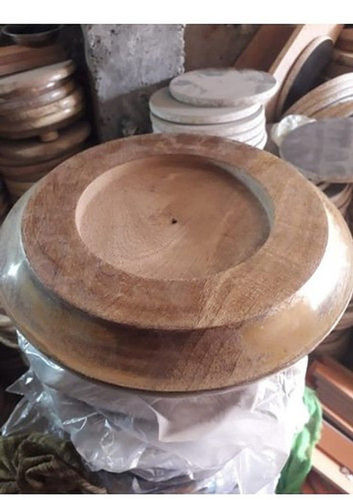 Mango Wood Akhand Chakla For Chapati Making With Length 10 Inch And Natural Color