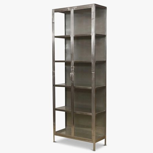 Modern Style Nickel Display Cabinet