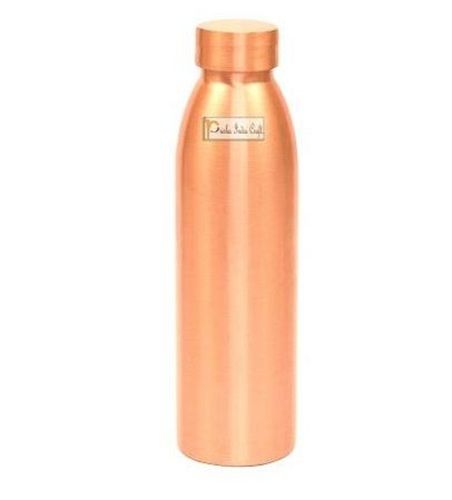 100% Copper 1000 ML Drinking Water Bottle With Screw Cap For Travel, Gym And Office