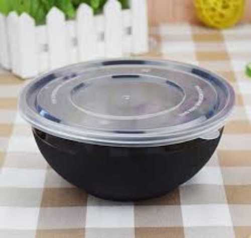 650 Ml Black Plastic Rice Bowl As Delivery And Serving Container In ...