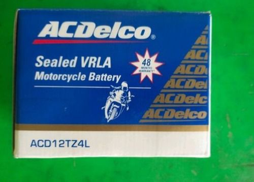  Acdelco Acd12Tz4L सील Vrla मोटरसाइकिल बैटरी 12V, 4Ah 48 महीने की वारंटी के साथ वोल्टेज: 12 वोल्ट (V) 