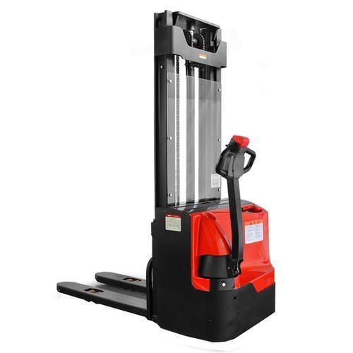 Enhanced Functional Life Easy To Move Red And Black Battery Operated Stacker