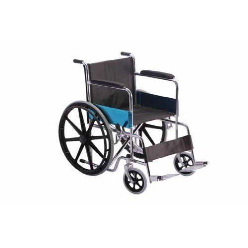 Heavy Duty Steel Foldable Black Colour Hospital Use Wheel Chairs