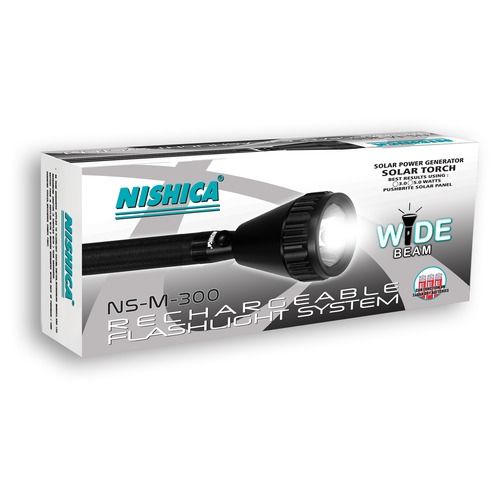 Nishica NS-M-300 Rechargeable Flashlight Torch With Cool White Light And Lithium Battery