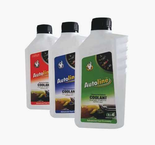 Radiator Uses Autoline Synthetic Liquid Engine Coolant in Green, Red and Blue Color