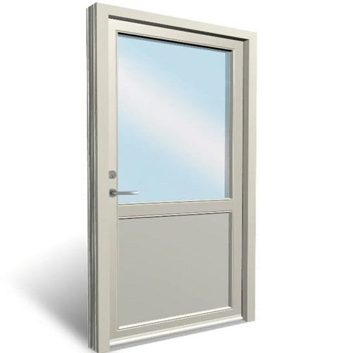 Silver Color Aluminium Powder Coated Aluminum Hinged Door, Size 8 Feet X 4 Feet Door Type: Sliding Doors