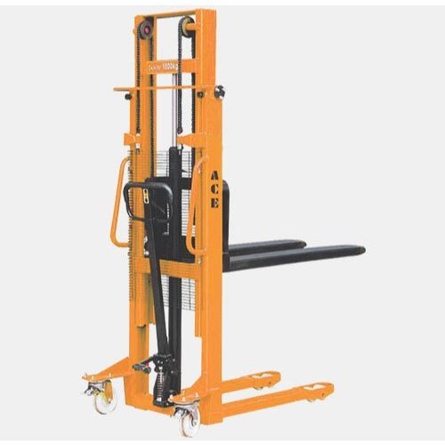 ACE Manual Stacker - Lifting Capacity 1 Ton, Max. Height 1.6 m, Durable Color Coated Finish, Easy to Operate, Rust Proof