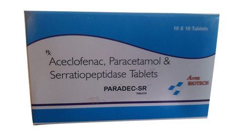 Aceclofenac Paracetamol Serratiopeptidase Tablets