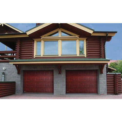 Metallic Grey Mild Steel Residential Garage Door With 2000-6000 Mm Width And 2020-3070 Mm Height