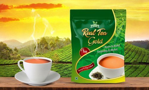 Real Tea - 1Kg Organic Black CTC Granules, Hand Made with 24 Months Shelf Life, Fresh Taste