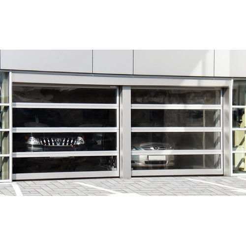 Metallic Grey Rectangular Shape Mild Steel Garage Door With Thickness 40Mm And 40Kg/M2 Density