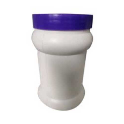 Plastic Screw Cap Closure Type White Round Protein Powder Hdpe Jar In Round Shape