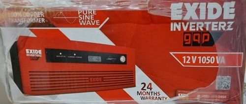 Red Single Phase Pure Sine Wave Exide Inverter Gqp 1050 Va, 12V With 2 Years Warranty