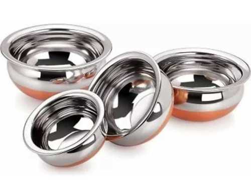 Stainless Steel And Outside Copper Based Mini Marvel Serving Bowl Sets Application: Kitchen