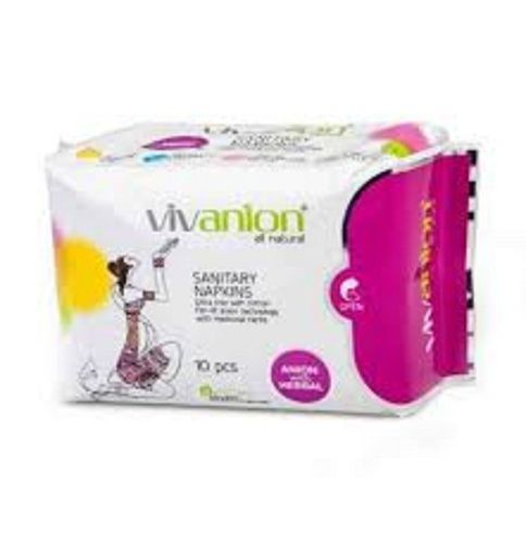 Vivanion Organic And Skin Friendly Cotton Sanitary Napkin Pad - 10 Count Age Group: Women