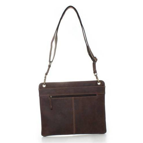 Zipper Closure Style And Waterproof Spacious And Light Weight Brown Color Leather Sling Bag