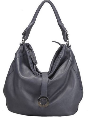 Zipper Closure Type Very Spacious, Light Weight And Plain Grey Color Women Leather Hobo Bag Size: Various Sizes Are Available