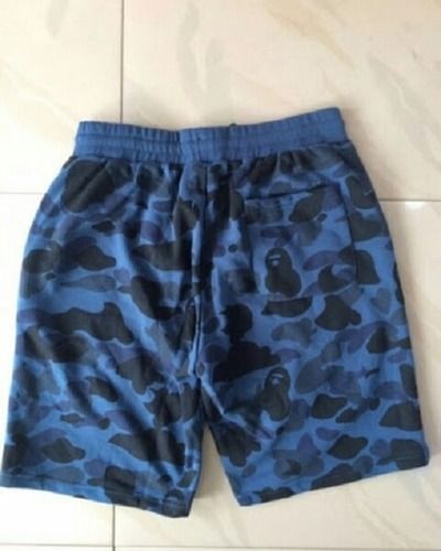 Blue And Black Regular Fit Skin Friendly Breathable Mens Printed Casual Shorts