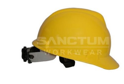 Impact Resistant Polyethylene Yellow Industrial Safety Helmets With Adjustable Strap Size: Vary