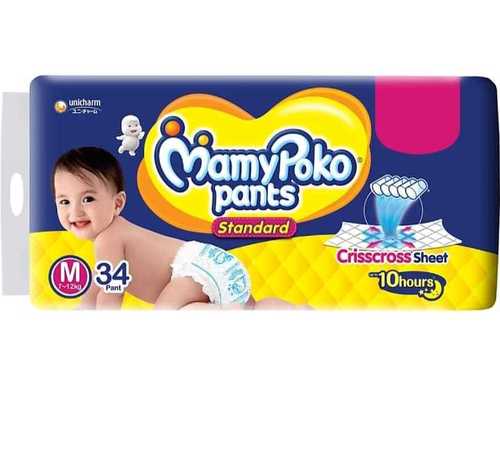 Mamy Poko Pants Extra Absorb Baby Diaper, Medium (Pack Of 34)