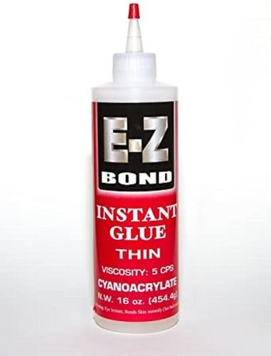 Premium Super Glue Bundle - E-Z Bond Ca 16 Oz, 5 Cps Best Cyanoacrylate Adhesive Acid Value: 1 2 1 8 %