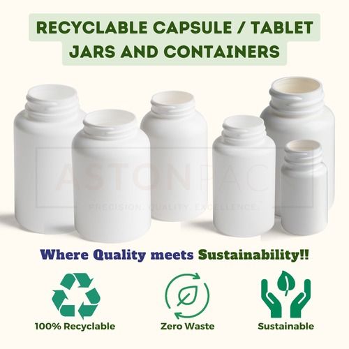 Recyclable Capsule And Tablet Jars And Containers Capacity: 60Cc