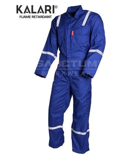 Royal/Navy Blue Flame Retardant Full Body Coverall With FR Reflective Tapes