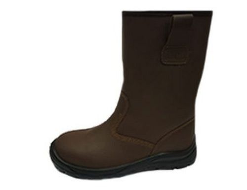 Water Resistant Horse Brown Full Grain Leather Rigger Boot With Steel Toe Cap
