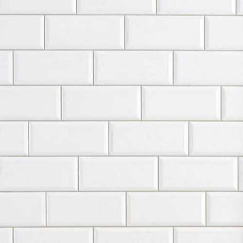 Acid-Resistant Attractive Design White Wall Tiles For Kitchen And Bathroom In Rectangular Shape