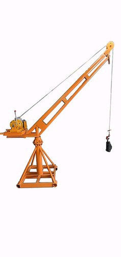 Color Coated Single Phase 800 Kg Monkey Mini Crane (Chain Length 100 Meter) Application: Storage Yard