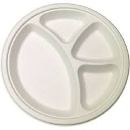 Eco Friendly, Biodegradable, Disposable Paper Plates With 3 Compartment