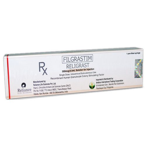 Filgrastim Injection - High Purity, 300 mcg/0.5 mL | White Blood Cell Booster for Post-Chemotherapy Infection Prevention