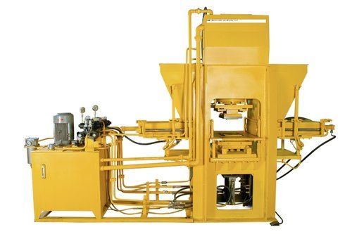 Yellow Fully Automatic Paving Block Making Machine Set With 1000-1500 Blocks Per Hour And 6 Months Warranty