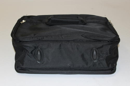 Moisture Proof Medium Size Polyester Zipper Closure, Plain And Black Color Customize Design Office Bag